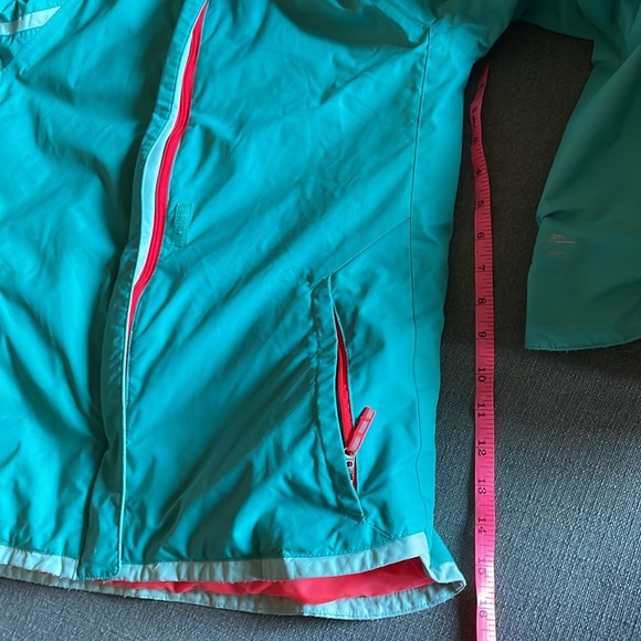 Columbia Kids L 14/16 Hooded Omni Heat Coat Teal & Pink - Picture 13 of 16